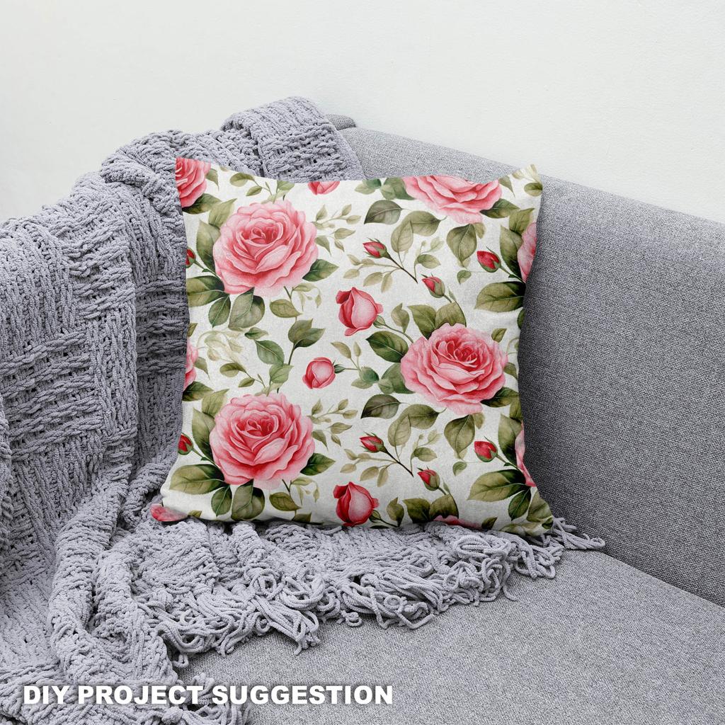 Royal Samt Stoff Polyester Zum Nähen - Motiv Blumen - Rdx2326