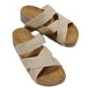 Large Size Casual Sandals Women's Summer New Thick-soled One-word Strap Cross-woven Sandals
