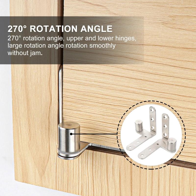 Stainless Steel Pivot Heavy Duty 270 Degree Rotating Shaft Wooden Door Hinge Shaft Murphy Positioning Door Shaft Hidden Axis