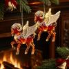 Indoor Hanging Decorations 2Pcs 2D Goat Ornaments, Acrylic Winged Pendants, Year of Holiday Gift for Friends The Auspicious Tree, Mantel, Home