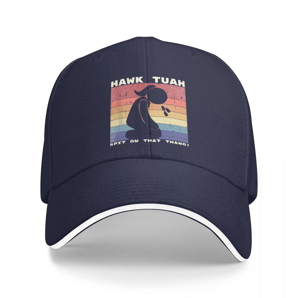 Retro Vintage Hawk Tuah Spit On That Thang Outfits Unisex Women Baseball Cap Caps Hat Retro Outdoor Workouts Snapback Cap