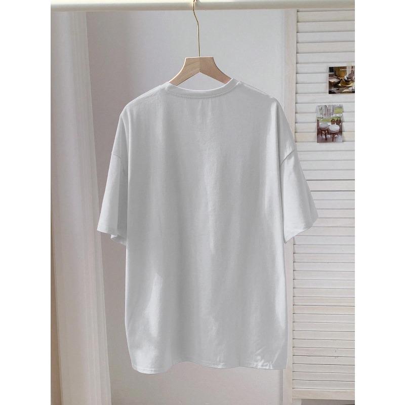 European Size Cute Graphic Tees for Women Sparkling Pink , Spring Summer Geometric Pattern, Soft Slight Stretch Pullover, Machine Washable