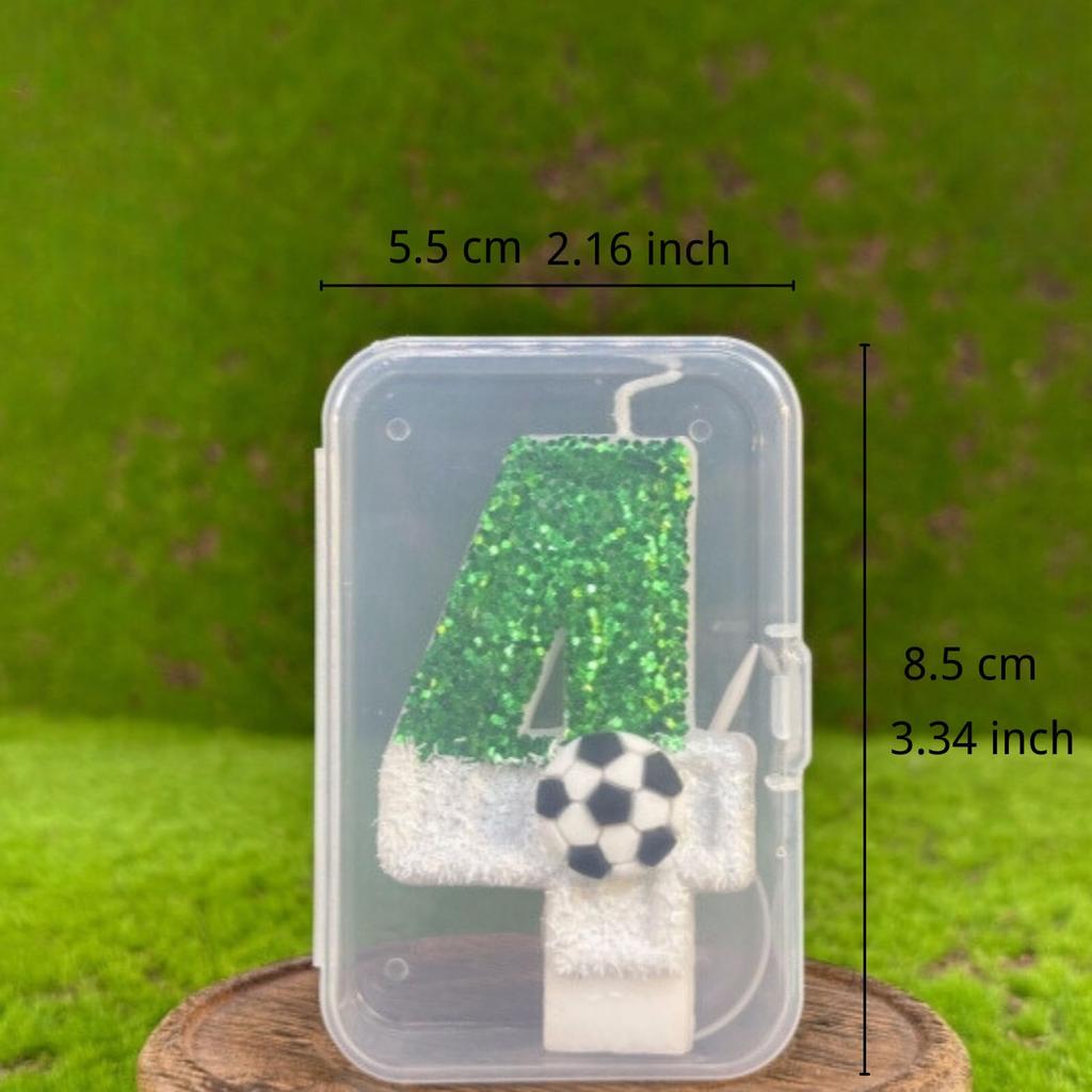 7pcs Birthday Number Candles White Soccer Number 0-9 Birthday Candles for Cake Topper for Kids Adults Party Anniversary Supplies