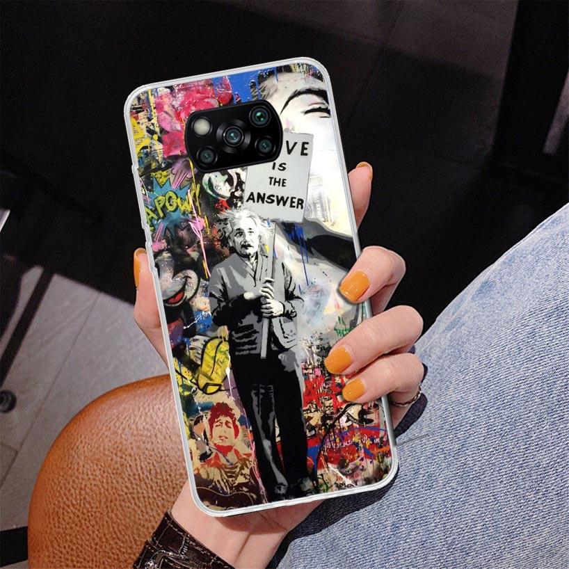 

Banksy Graffiti Art Phnoe Case for Xiaomi Poco X5 X6 X7 Pro X4 Gt F7 Ultra M8 M7 Redmi 15C 15 13C 13 12C 12 Unique Cover Coque P Xiaomi Poco X6