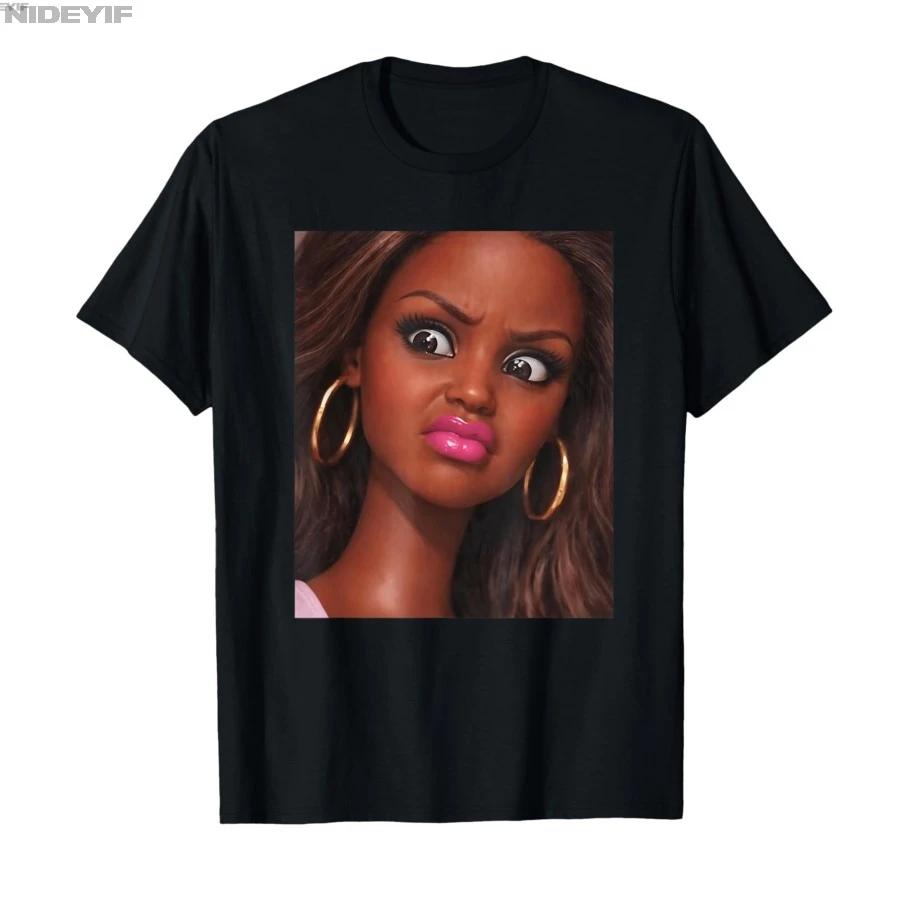 Funny Creepy Doll Face Meme Expression Hilarious Sarcastic Tshirt For Men Women 100 Cotton T Shirts Short Sleeve Tops 04172 S