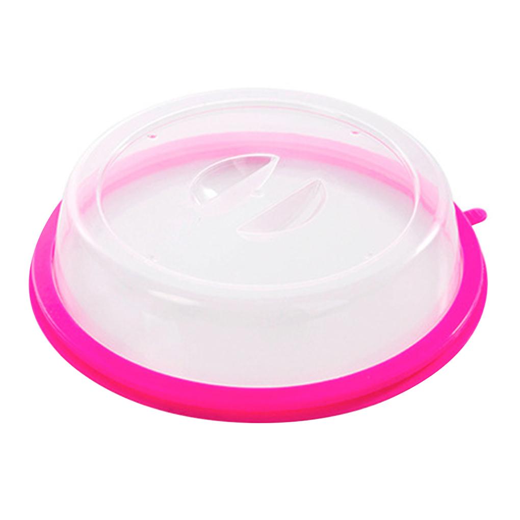 

Stackable Refrigerator Plate Cover Dust-proof Bowl Lid Sleeve Space-saving Heating Utensils Good Sealing Container рожевий