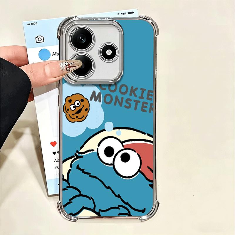 Sesame Street Cookie Soft Phone Case For Xiaomi Poco X7 X8 Pro Max X6 X5 X3 F8 Ultra F7 M8 M7 M5S Redmi 15C 15A 15 14C 13C 12C 1