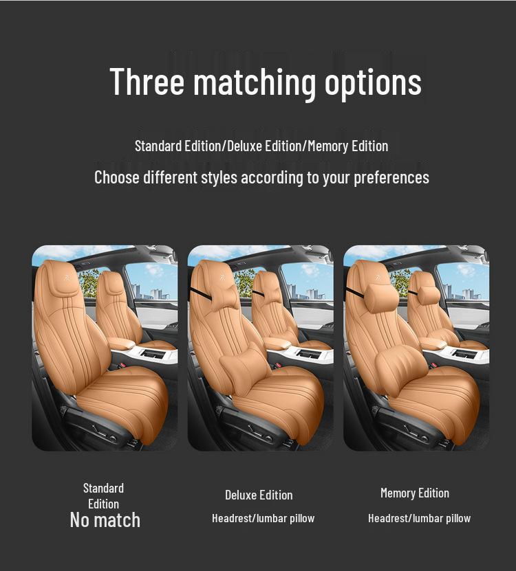 Galaxy L7 Full Leather Car Seat Cushion - Universal Four Seasons Set for Five-Seaters