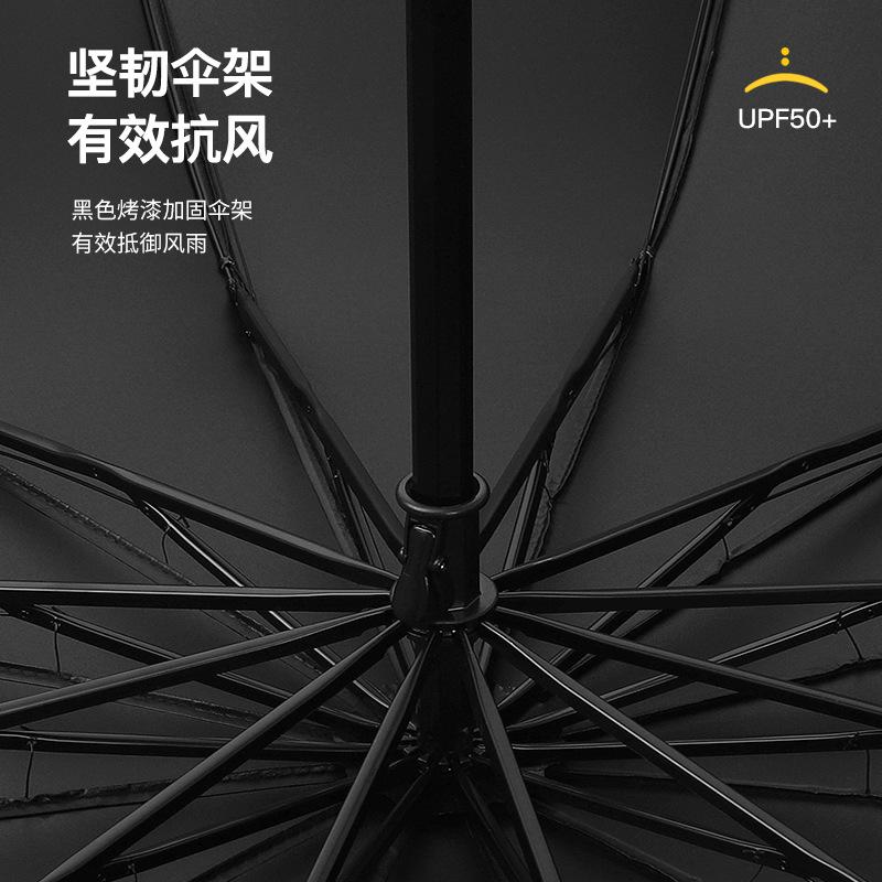 Large umbrella Vinyl sunscreen UV protection Sun umbrella Sunshade Light and small Portable folding umbrella Women's dual-purpose male