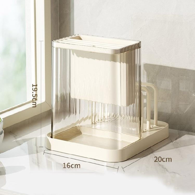 Multi Use Cutter and Board Holder Versatile Cutlery Storage Stand with Built In Utensil Holder for Modern Kitchens