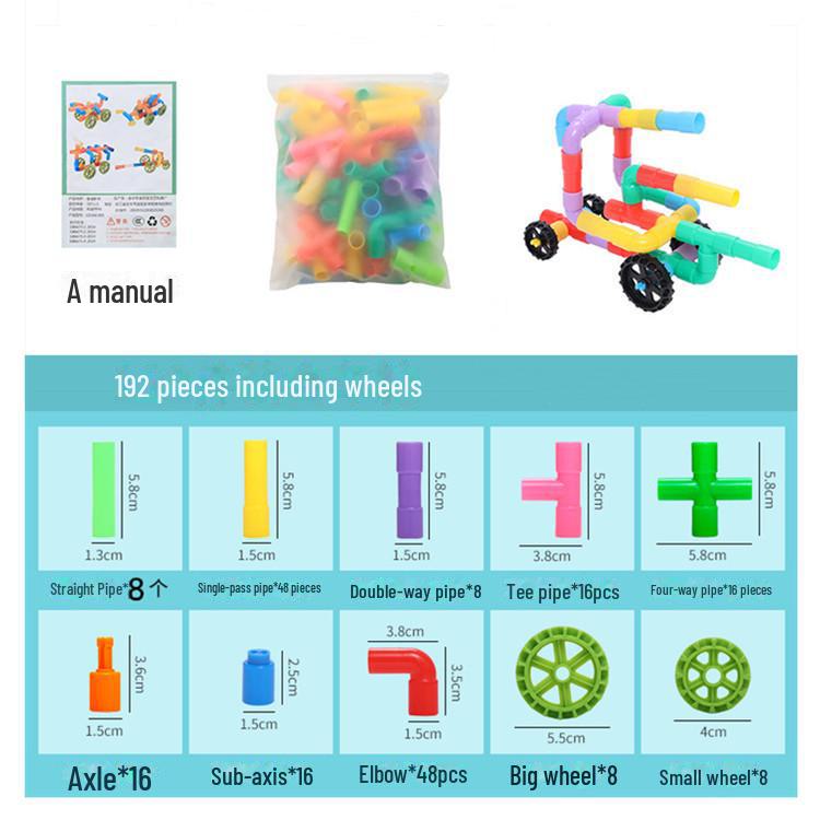 DIY Water Pipe Building Blocks for Kids - Science Education Toy for Kindergarten