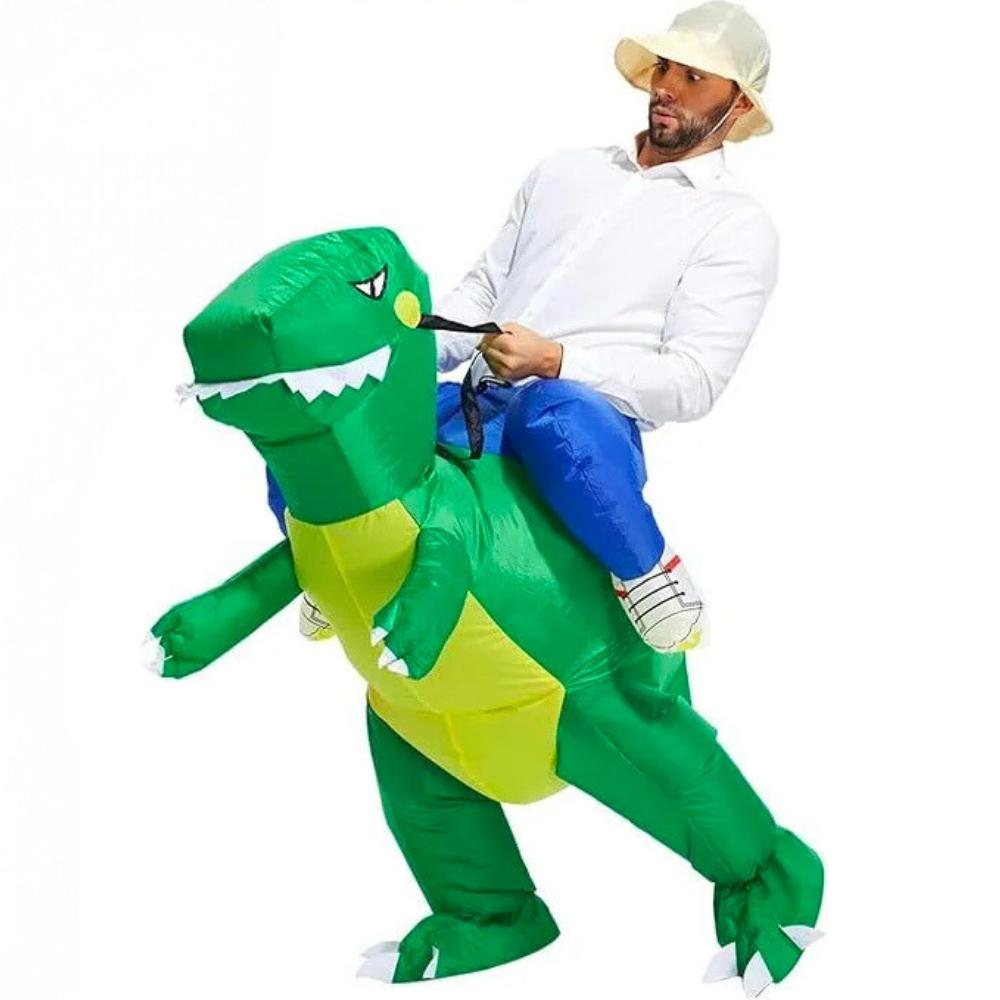 Dinosaur costume disguise self-inflating inflatable dinosaur t-rex costume