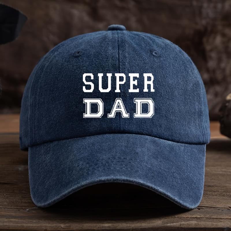Super Dad Letter Print Baseball Hat Fashionable Versatile Peaked Cap Outdoor Men's Hat Trend