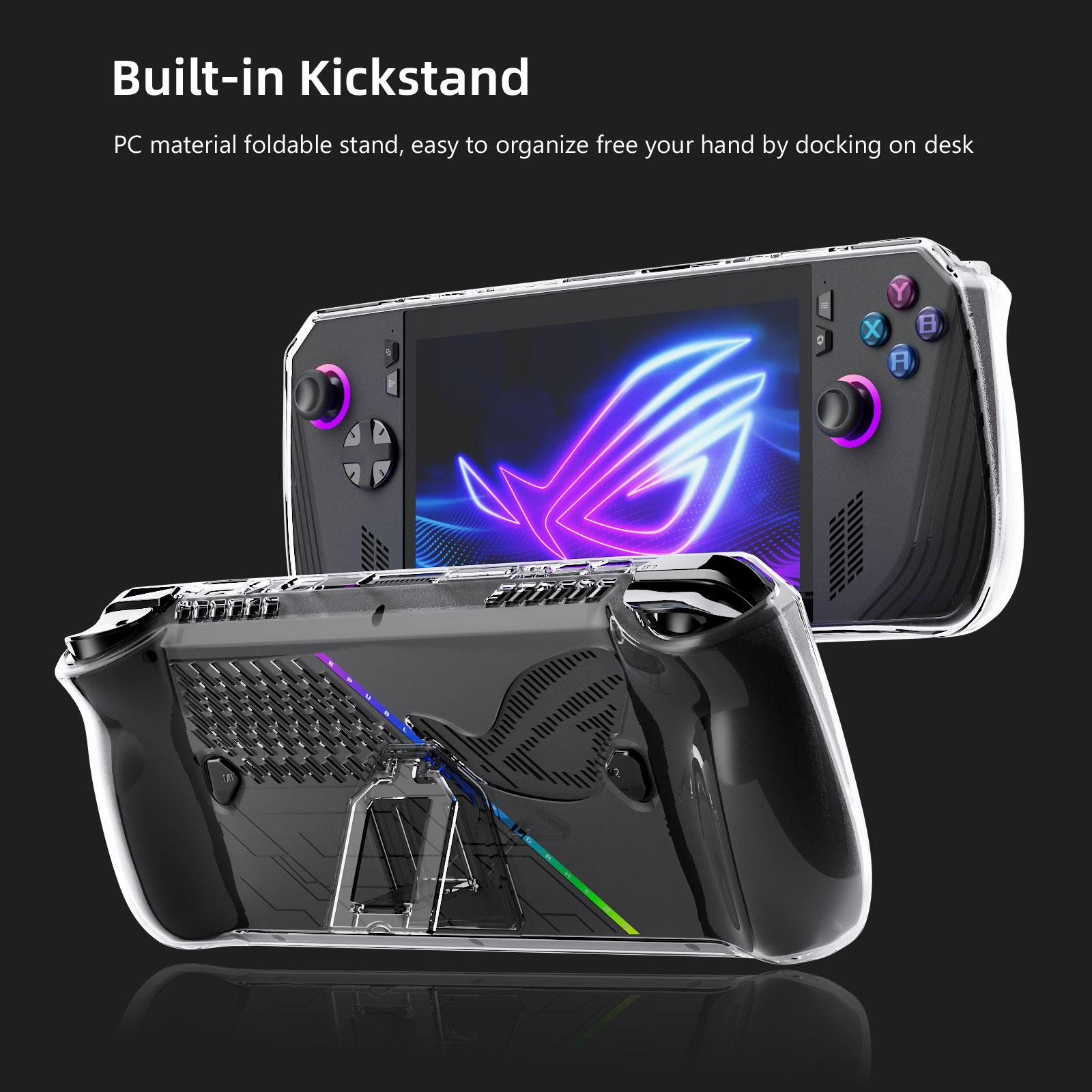 

Чехол TPU Clear Hard Case with Stand для ASUS Rog Ally X 2024, Rog Alloy X Accessories Защитный чехол Soft Skin Kickstand Grip Case чистый