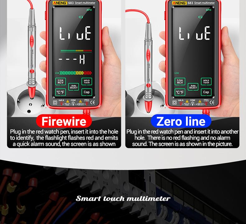 High-Precision Smart Rechargeable Digital Multimeter with Anti-Burn and Auto-Function Features