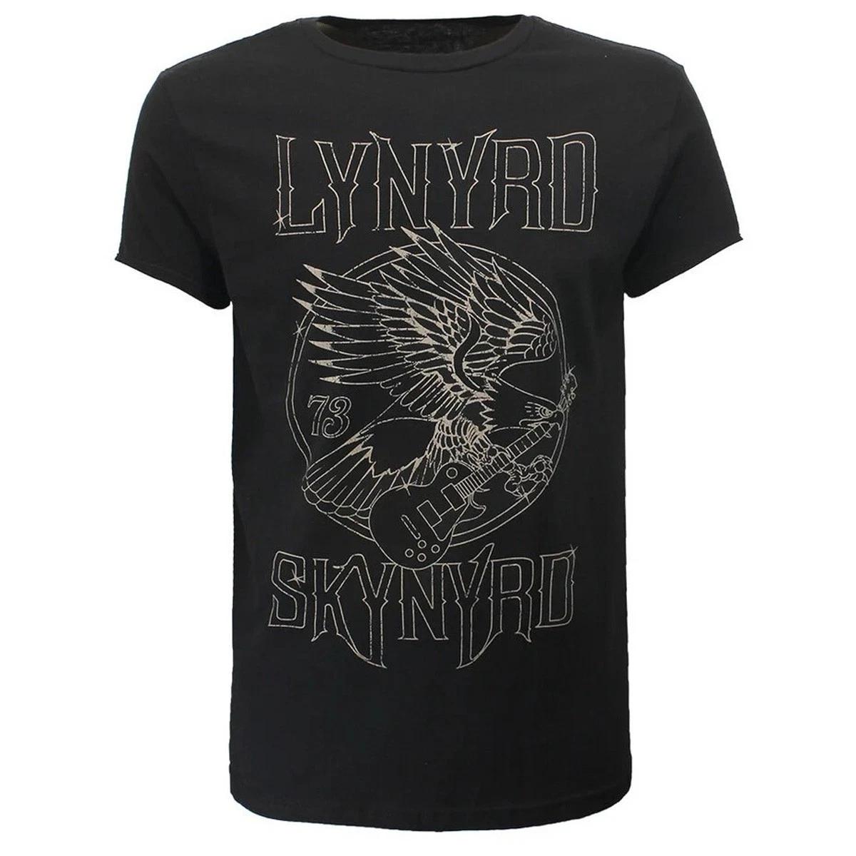 Футболка Lynyrd Skynyrd Орел Гитара Рок Официальная Новая Черная M