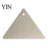 Metal Dough Cutter for Pastry Stainless Steel Cake Scraper with Multi-faceted Sawtooth, Rectangle/Pentagon/Triangle/Semi-circle Shape Cream Food Grade