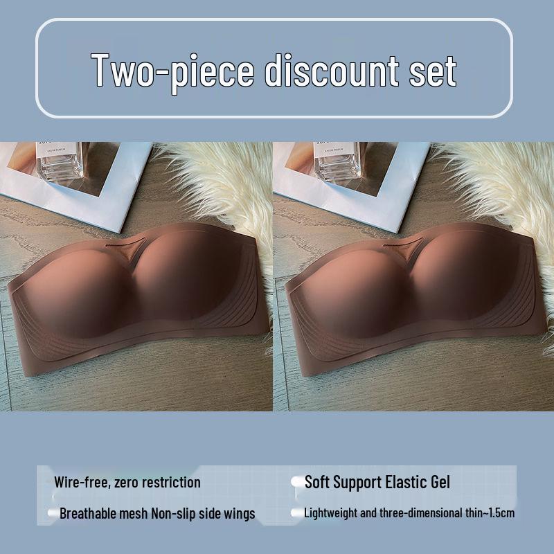 Seamless Strapless Non-Slip Bandeau: Invisible Lift & Support Bra for Small Chest