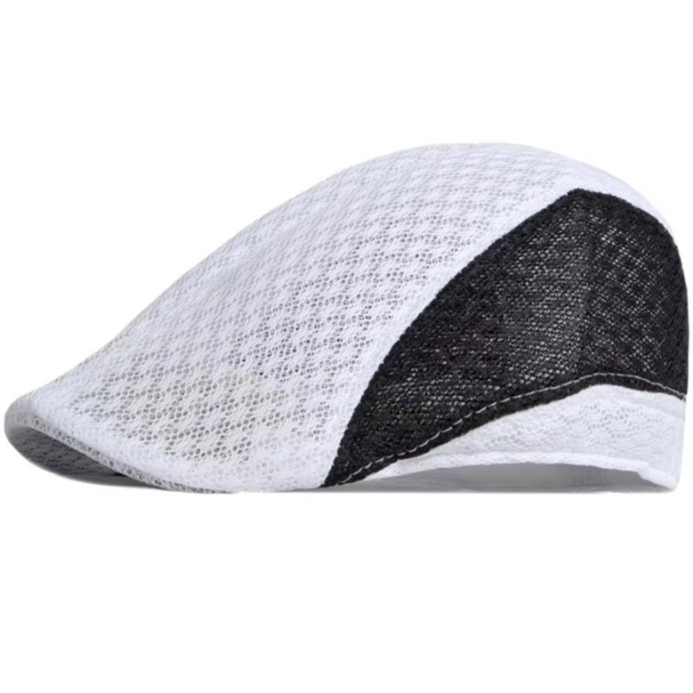 

Breathable Summer Beret Cap Quick-drying Sun Protection Hat Fashion Berets Hat For Men Men Women чёрный/белый