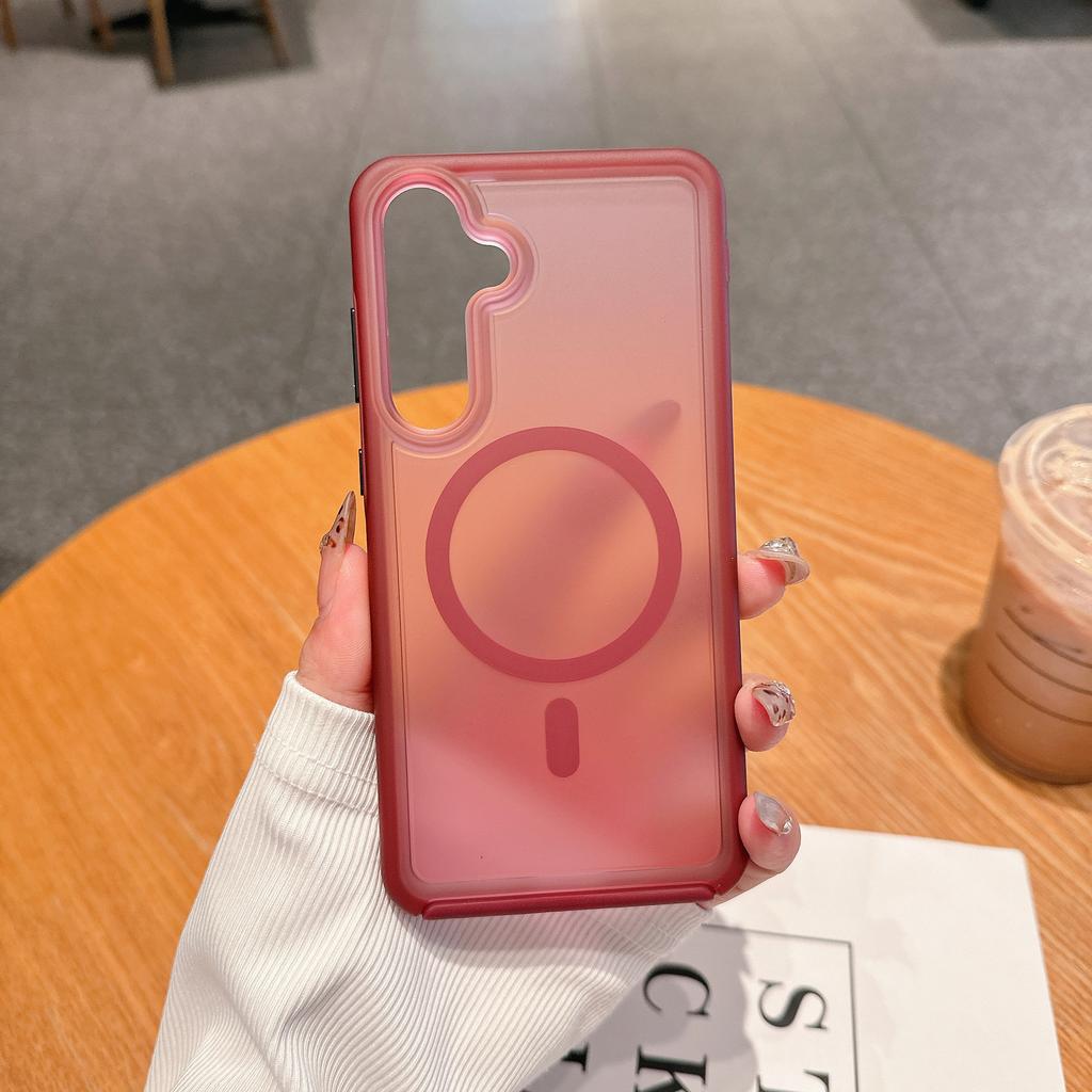 NEWMagnetic Skin-feeling Translucent Anti-fall Matte Phone Case with Independent Buttons for Samsung S24 Plus