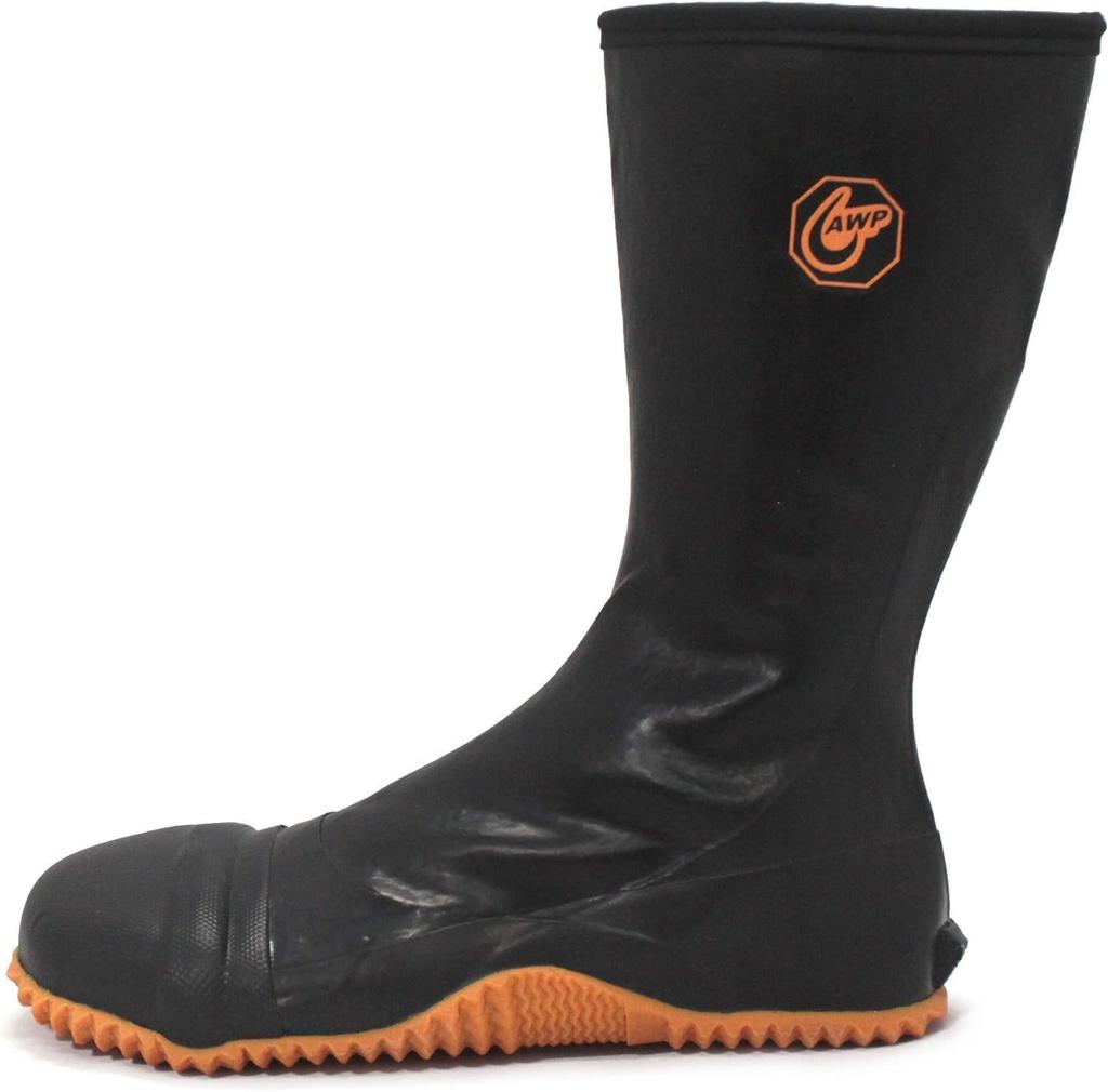 Rikioh Waterproof Rubber Tabi Socks with Zipper, Steel Core, Black, Toe Crotch, and Side Reinforcement, GT-02S (Medium)