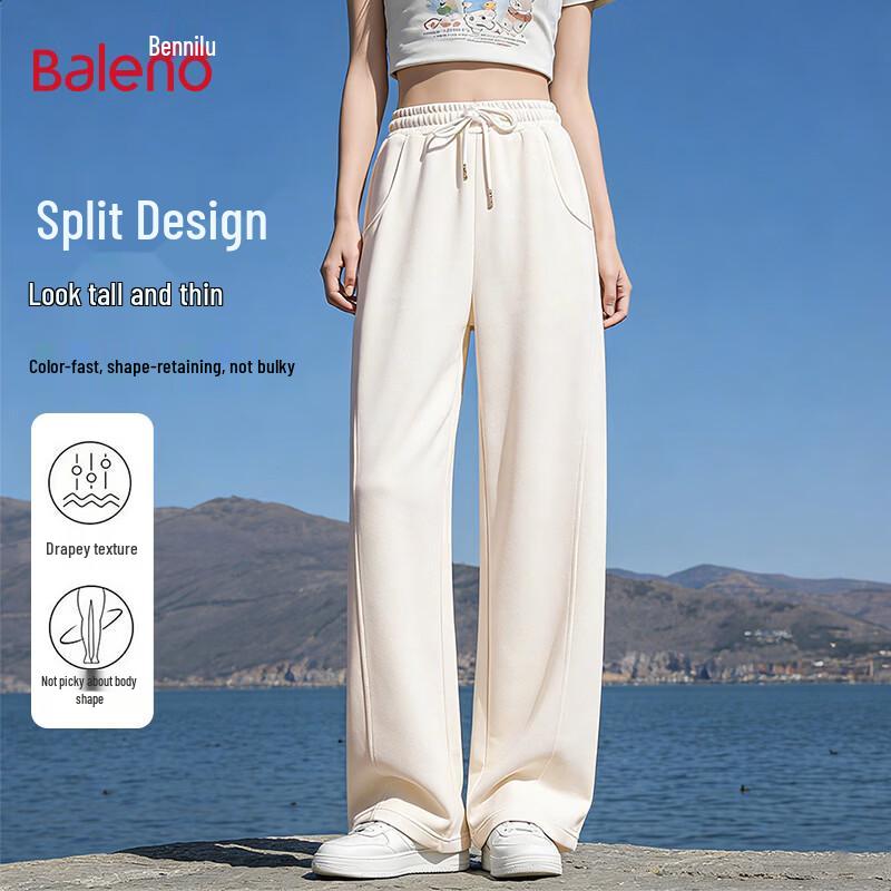 Baleno Women's Wide-Leg Straight-Fit Casual Pants