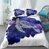 Sea Turtle Bedding Ocean Duvet Cover Set Teal Mediterranean Style Marine Themed Ocean Polyester Bedding Set Queen King Twin Size