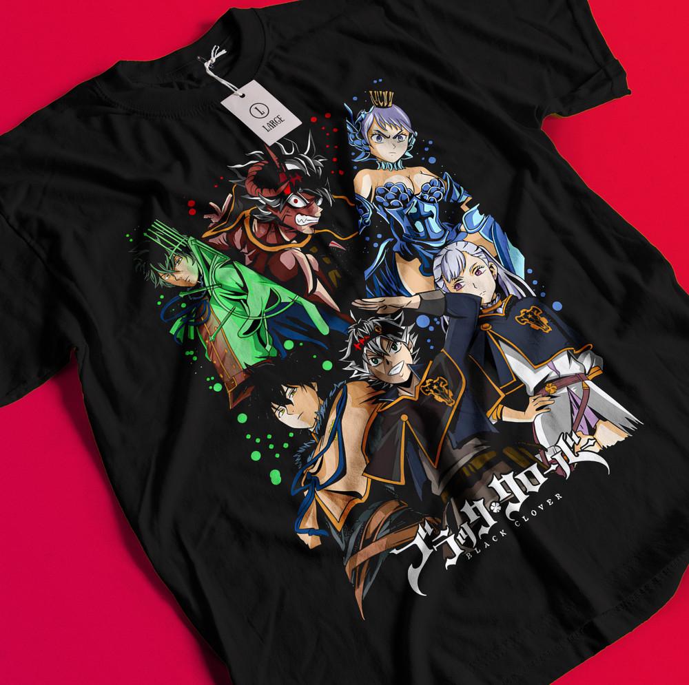 

Asta Yuno T-shirt Black Clover Anime Manga Asta Girl Gifts Black Shirt All Size BB255 S