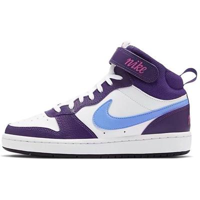Court Borough Mid 2 GS Kids' Lifestyle Basketball Shoes White Eggplant CD7782-106