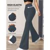 Women Micro Flared Shark Pants Leggings Slim Yoga Pants Women High Waist Wide Leg Pants Gym Sports Flared Pants Dance Trousers