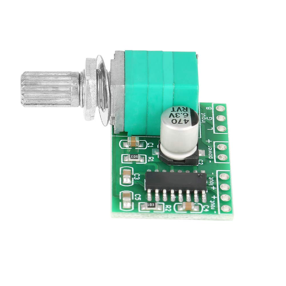 Digital Audio Amplifier Board PAM8403, 5V DC, 3W X 2 Output, Mini Size 3.5 X 3cm, 4 Pack