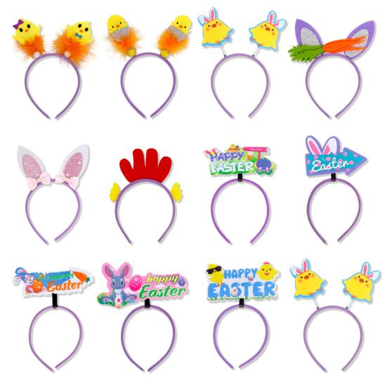 Headbands Bunny Ear/Cute Chick Design Adorable Easter Theme Party Decoration Headband Hair Accessories