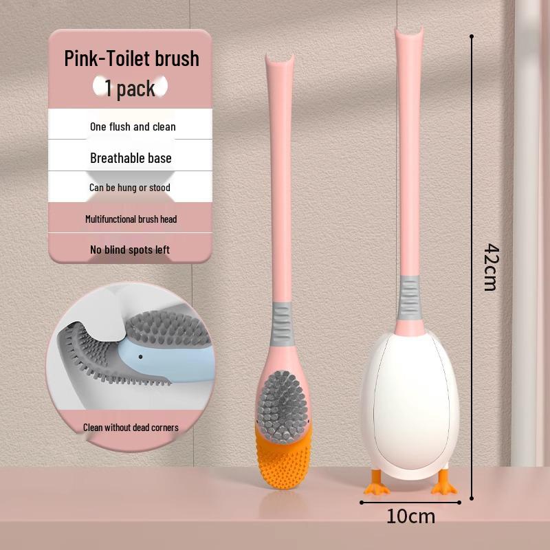 

Желтый Утенок Туалетная Щетка с Настенным Силиконовым Основанием - Очистка без Мертвых Зон