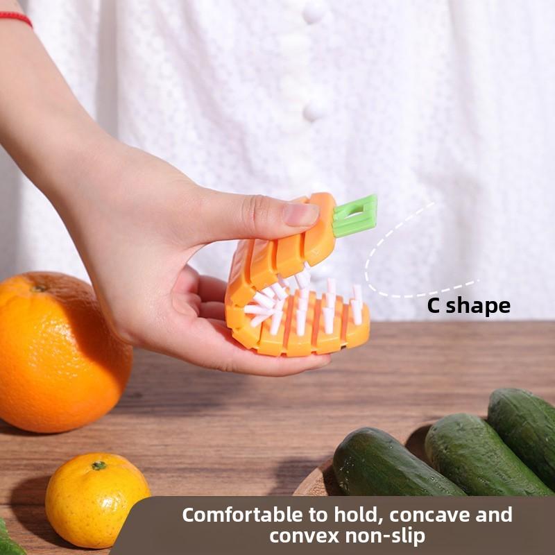 Cleaning Flexible Kitchen Brush For Fruits And Vegetables With Nylon Bristles