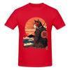 Ukiyo E Samurai Cat Soft And Glutinous Tshirt Commuting Vibe Versatile Inner Layer Shirt