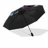 1pc Superman Moonlight Automatic Folding Umbrella - Compact 8-Rib Design, Durable Plastic & Iron1192L