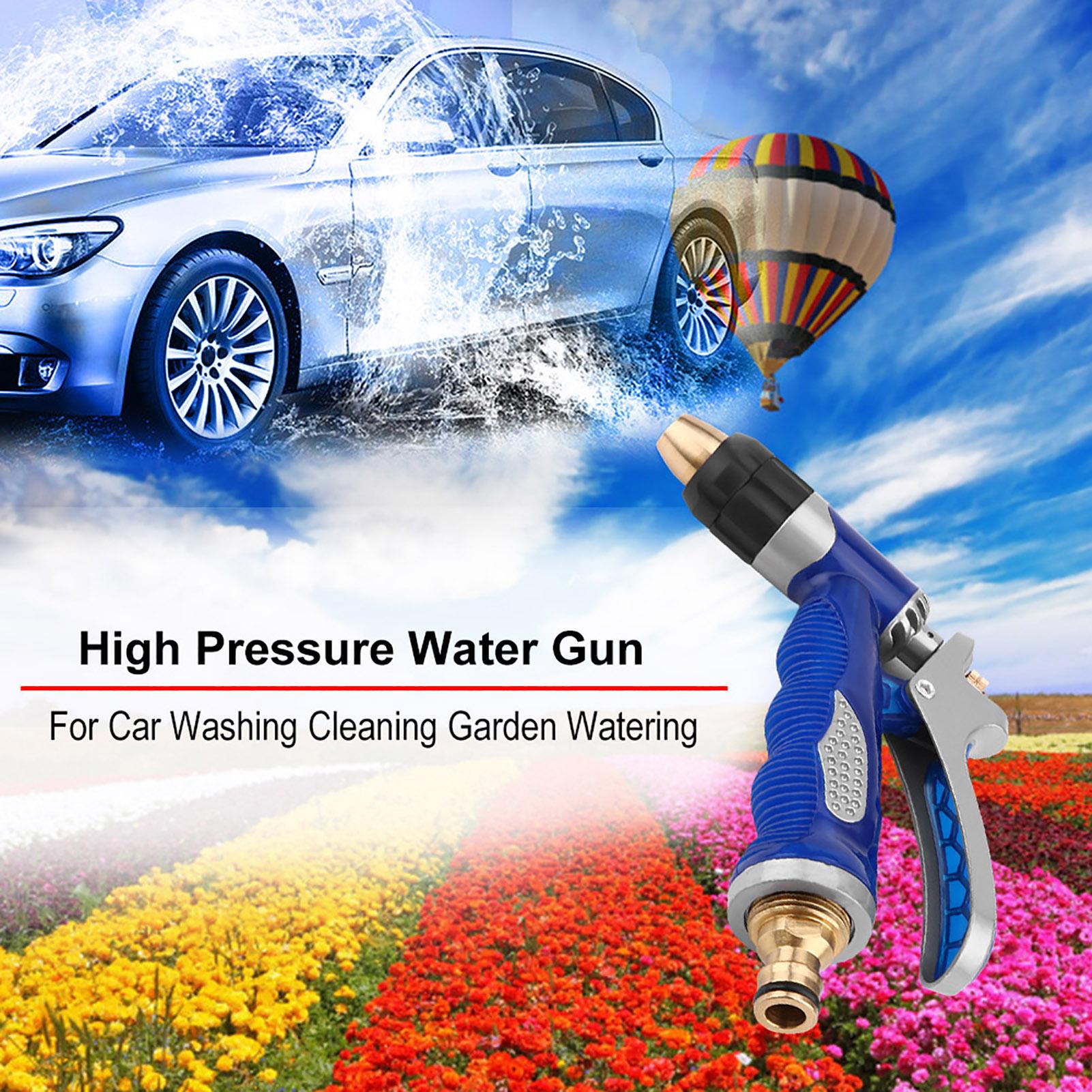 

High Pressure Water Sprayer Gun for Car Washing Cleaning Garden Watering Tool Blue синий