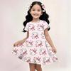 Sanrio Summer Dress Fashion Cartoon Cute Cinnamoroll Hello Kitty 3D Printing Dress Kid Short Sleeve Princess Clothing Kuromi