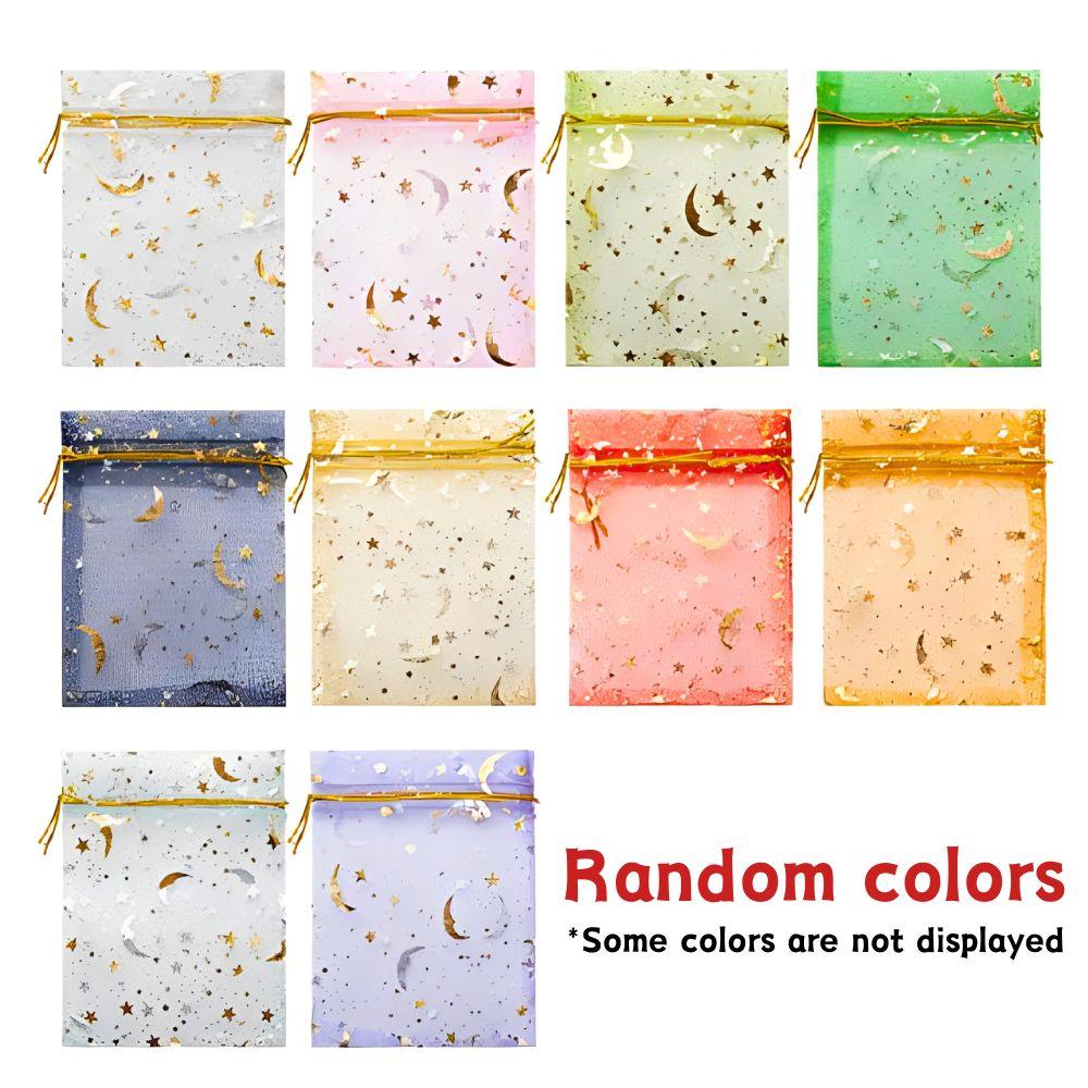 10pcs Organza Drawstring Gift Bags Mixing Colors Present Bag Candy Jewelry Cosmetics Travel Luggage Storage YMY