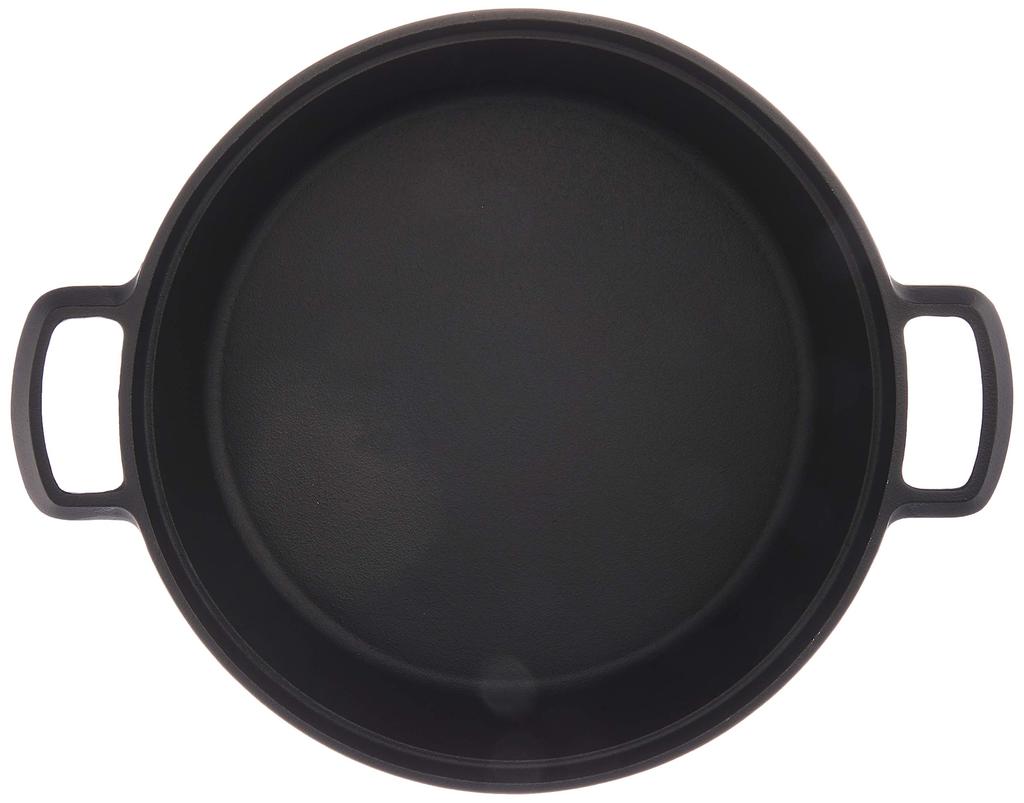 Iwachu Family Stew Pan Black Inner IH Nanbu Ironware 21639 23, Baked, Diameter 23.5cm, Compatible,