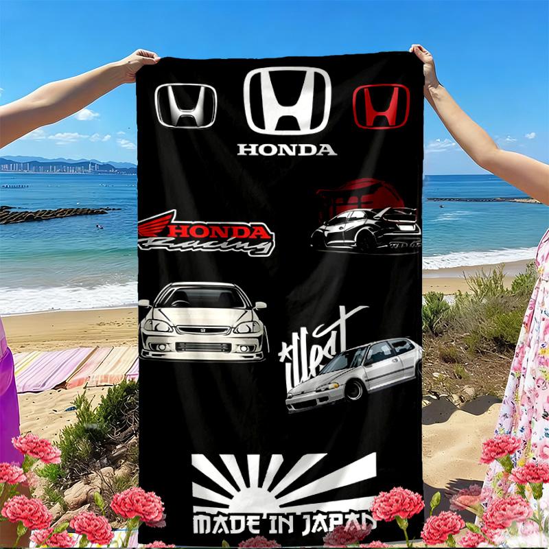Honda Print Strandtuch, Vielseitiges Leichtes Saugfähiges Strandtuch für Pool Surfen Yoga Badezimmer, Perfektes Geburtstags-Urlaubsgeschenk