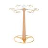 Inverted Glassware Organizers With Rustproof Coating Wooden Metal Wine Glass Rack Compacts Kitchen Space Management