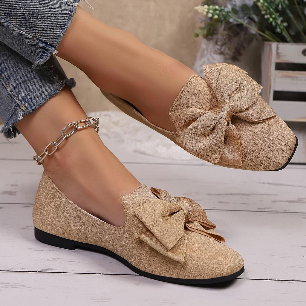 Women Flats Bowtie Soft Sole Ballet Flat Shoes Women2026 Trend Comfort Slip On Loafers Plus Size Non Slip Casual Sneakers Women