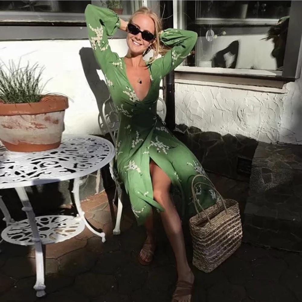 Feitong Fashion Women Floral Chiffon Kimono Top Dress Elegant Summer Beach Coverup