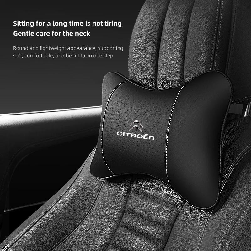 YJTHM1 1Pcs Car Seat Headrest Neck Support Pillow Soft Pad For Citroen C4 C3 C5 C5X e-C4 X e-C3 C-Elysee Berlingo C1 C6 C2 C-Crosser