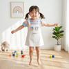 Girls' Summer Dress New Stylish Pure Cotton Thin Short-Sleeved Dress For Girls And Children