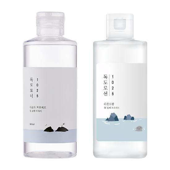 RoundLab Dokdo Toner 200ml & Dokdo Lotion 200ml Hydration Barrier Care Set