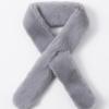 LALA Fur Scarf Petite-Light Gray