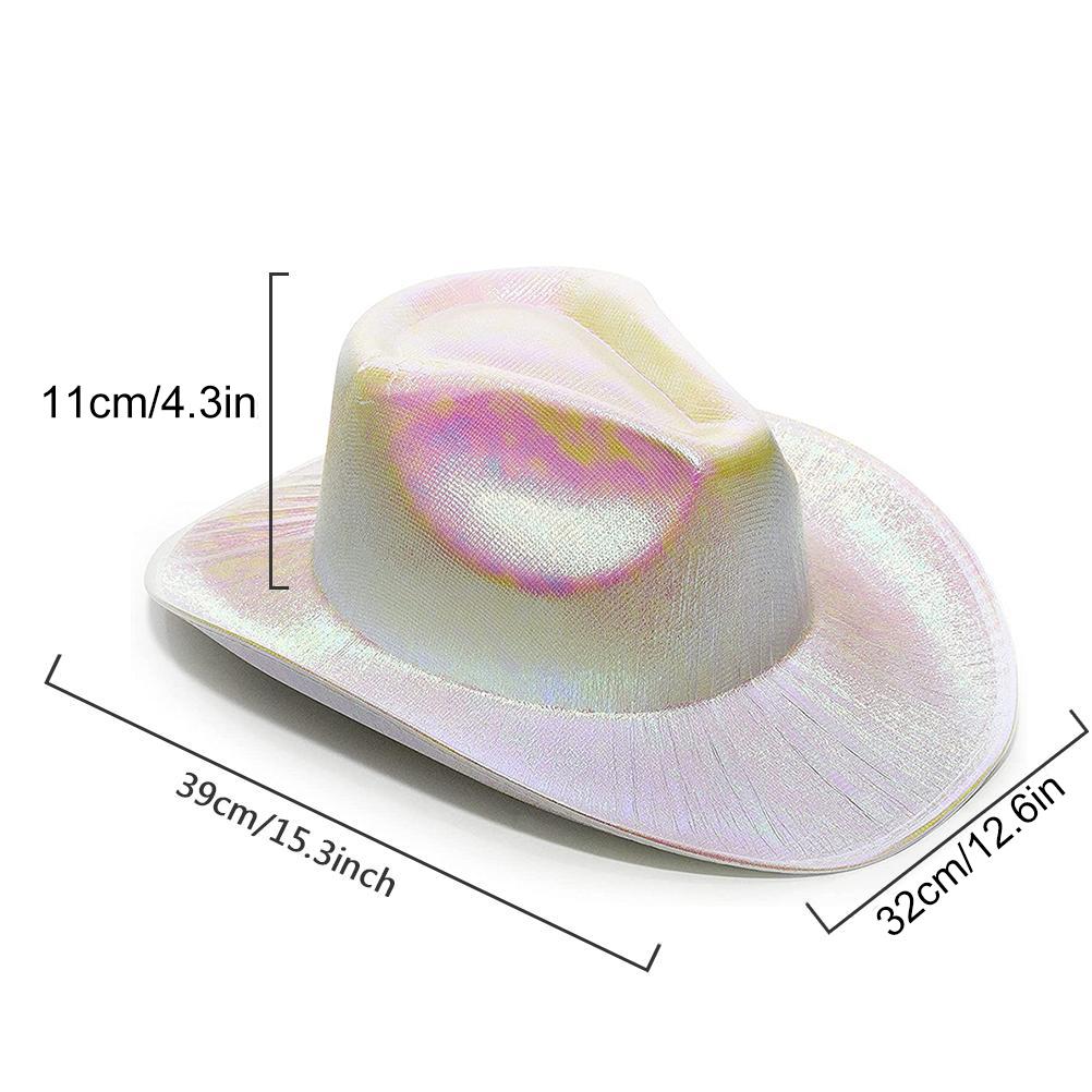 

Блестящая ковбойская шляпа на Хэллоуин, карнавал, Рождество, красочная кепка, красочный перламутровый рыцарь