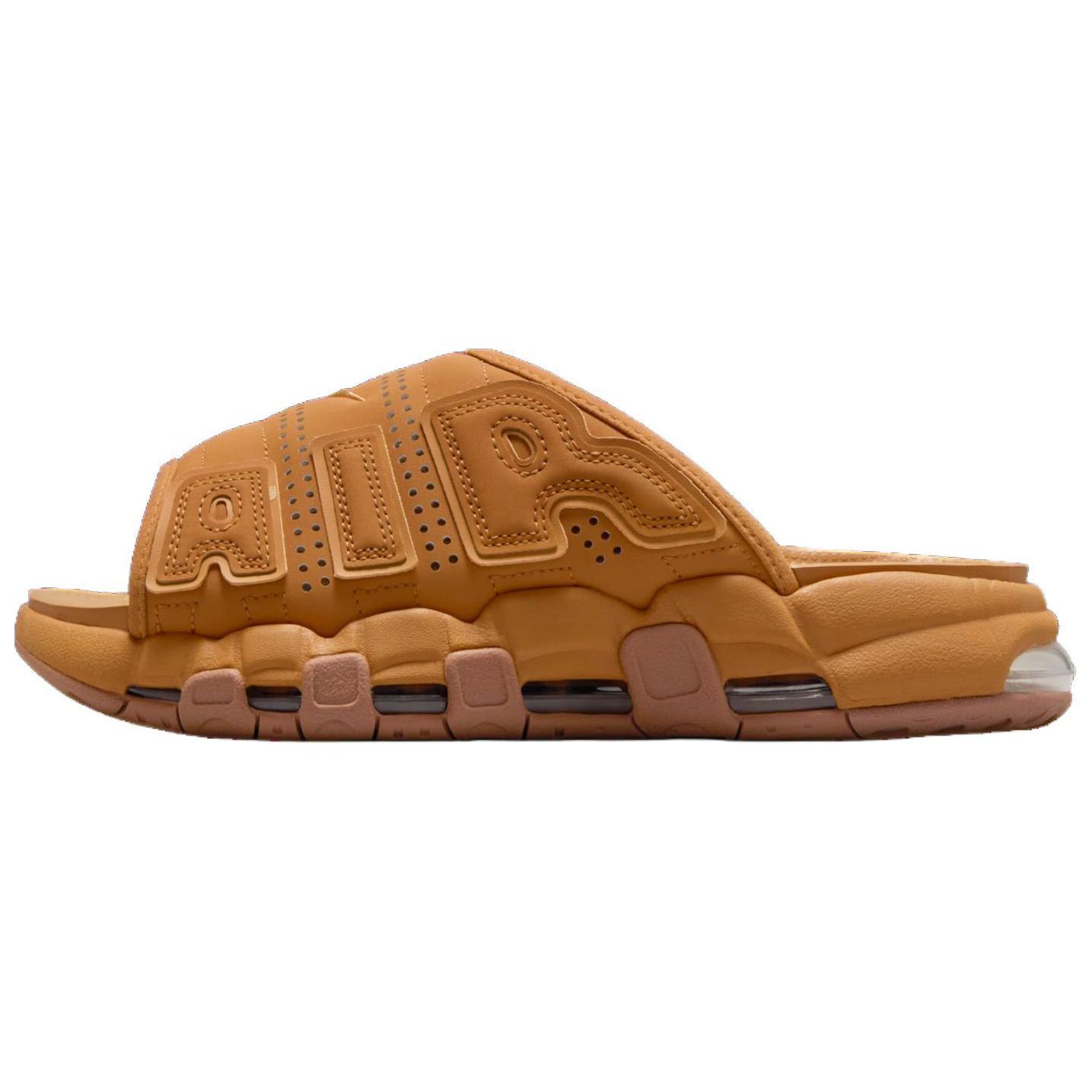 Nike Кроссовки Air More Uptempo Slide Flax Унисекс Бежево-Коричневые с Коричневой Подошвой Прозрачные FZ3113-200 46